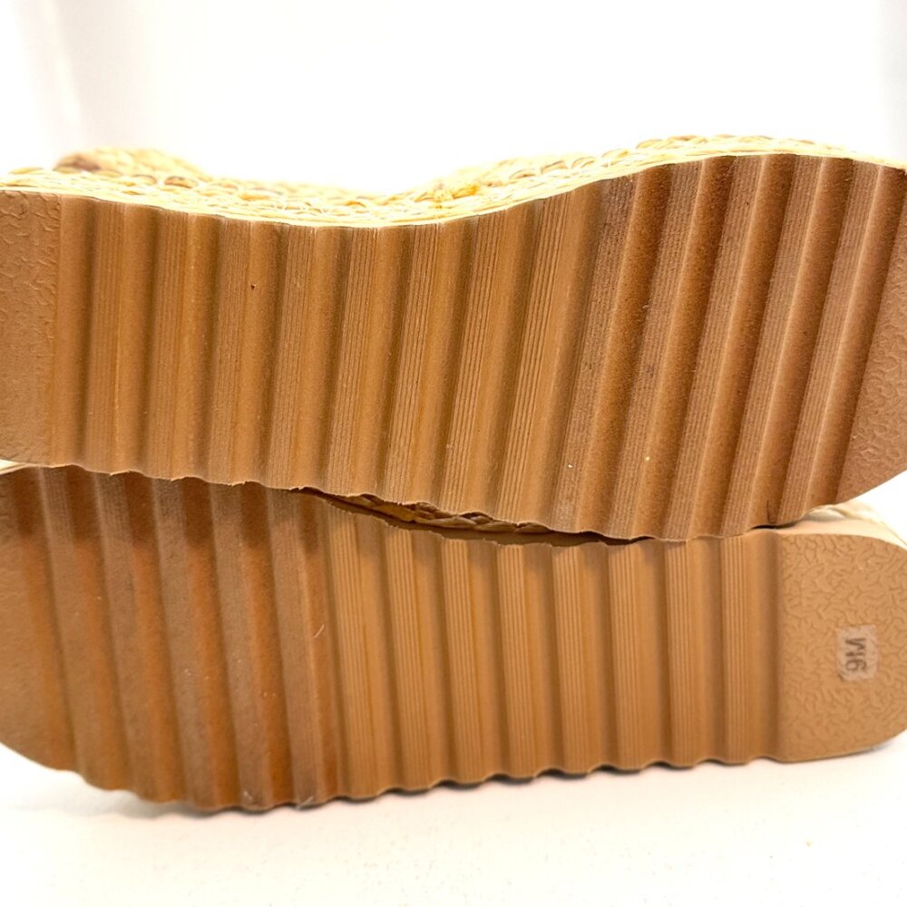 Beach By Matisse "Sunshine" Braided Raffia Platform Sandal- Size 9 - Picture 9 of 10